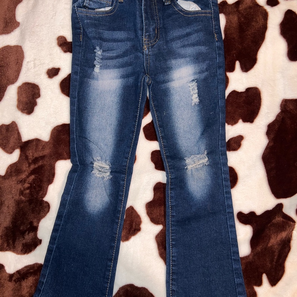 Girl’s Blue Distressed Jeans